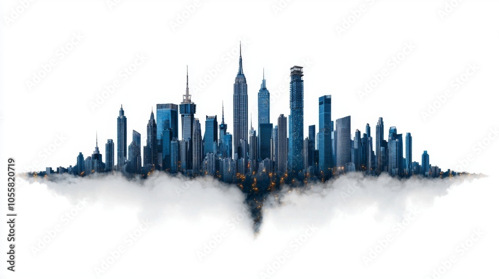 Obraz premium Skyline of New York City in Artistic Presentation