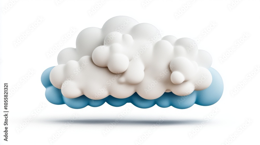 Soft and Whimsical 3D Cloud Illustration Soft and Whimsical 3D Cloud Illustration