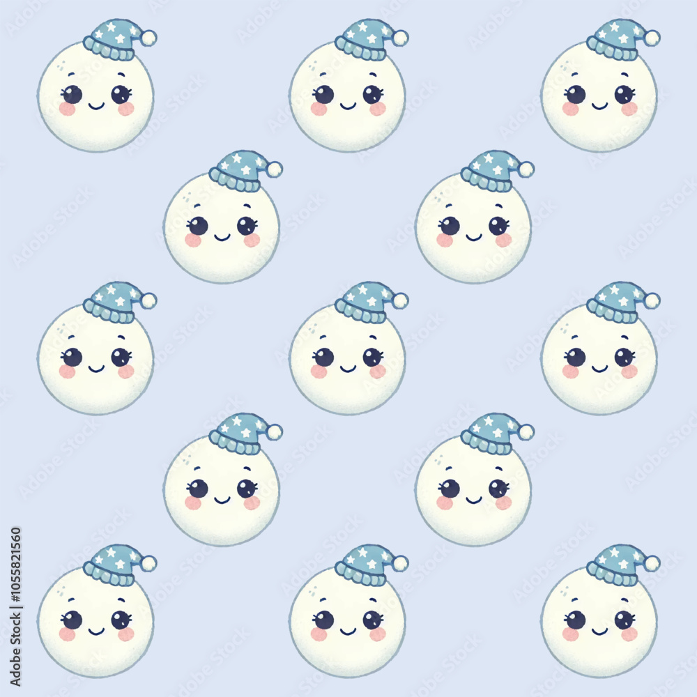 Seamless children's patterns with snowman, creative Scandinavian children's textures for fabric.for fabric, wrapping, textile, wallpaper, apparel. Seamless children's patterns with snowman, creative Scandinavian children's textures for fabric.for fabric, wrapping, textile, wallpaper, apparel.