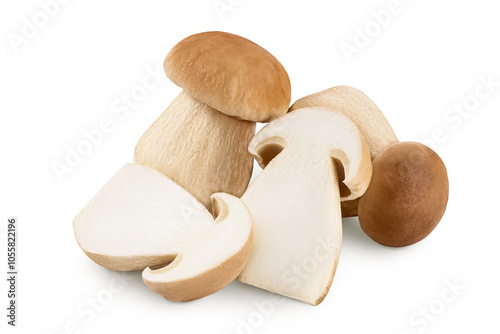 Foto Fresh porcini cep mushroom isolated on white background with full depth of field
