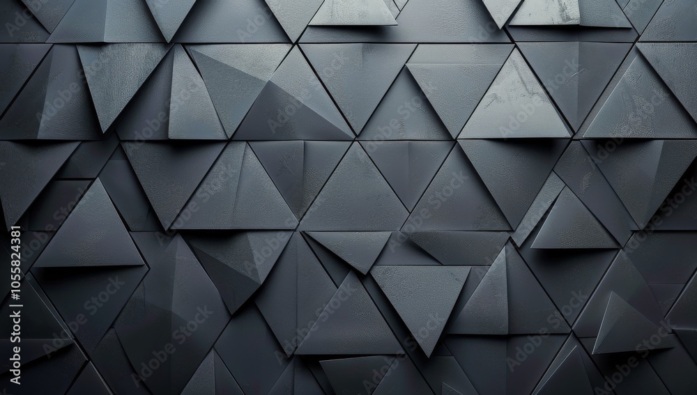 Black Triangular Geometric Pattern Background