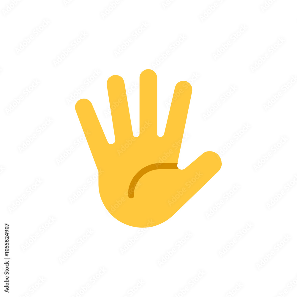 Obraz premium Raised Hand Emoji 