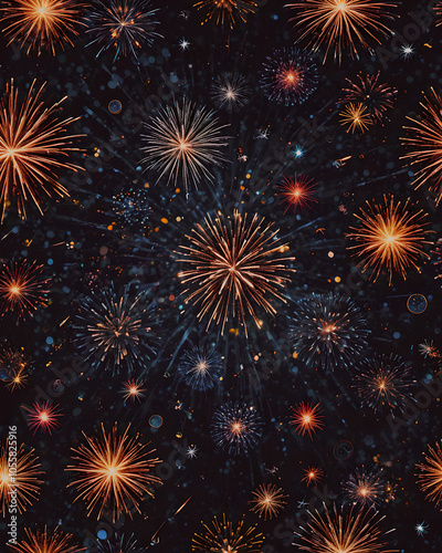 Fireworks in the night sky