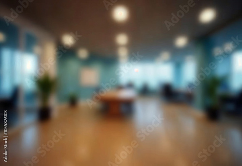 motion blur background of modern office interior design contemporary workspace for creative business defocus long exposure shake jerk