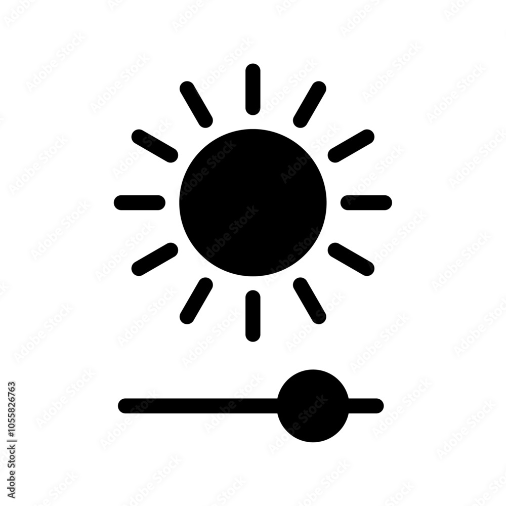 Brightness icon logo sign set vector outline Brightness icon logo sign set vector outline