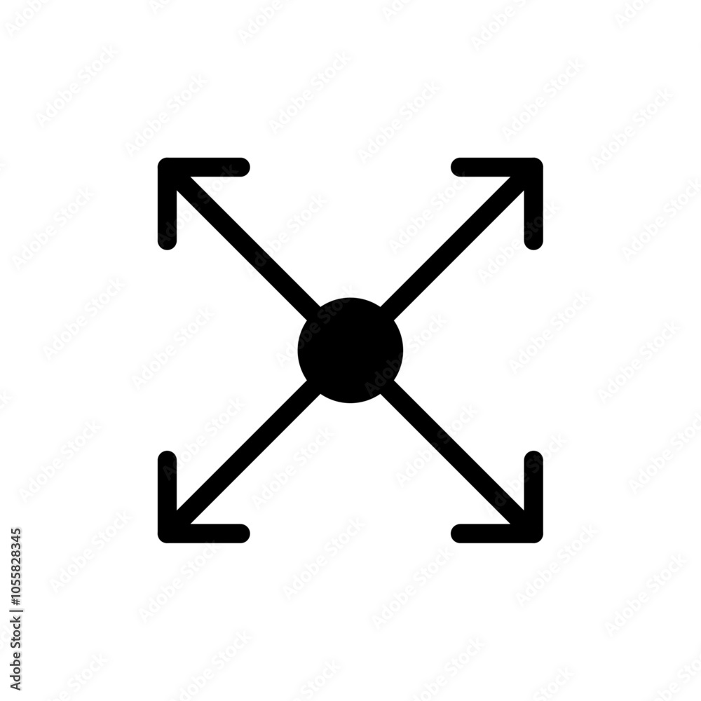 Expand icon logo sign set vector outline Expand icon logo sign set vector outline