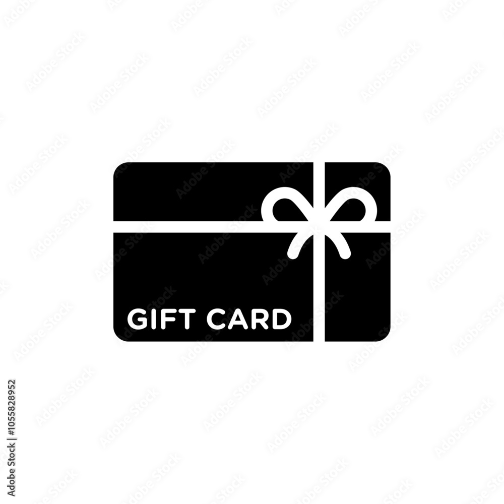 Gift card icon logo sign set vector outline Gift card icon logo sign set vector outline