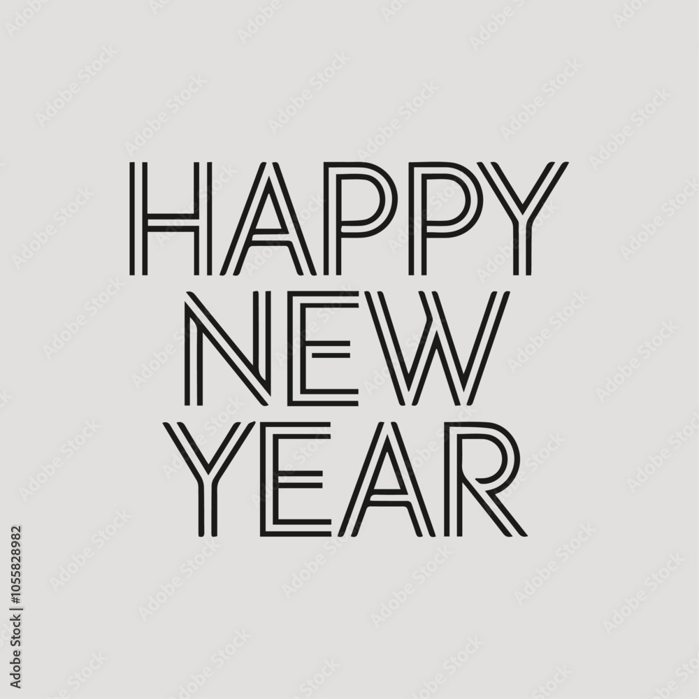 Happy new year text typography background, New Year text logo template with bold font written in vector design
Happy new year text typography background, New Year text logo template with bold font written in vector design