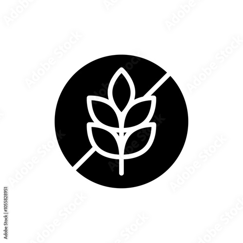 Gluten free icon logo sign set vector outline