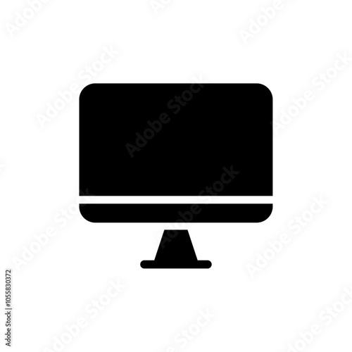 Monitor icon logo sign set vector outline