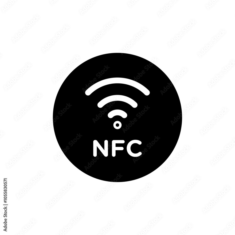 NFC icon logo sign set vector outline NFC icon logo sign set vector outline