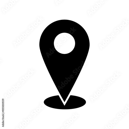 Navigation pin icon logo sign set vector outline