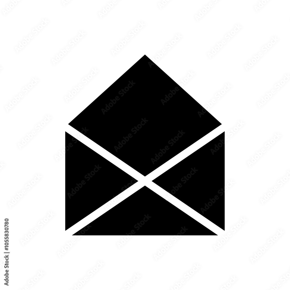 Open envelope icon logo sign set vector outline Open envelope icon logo sign set vector outline