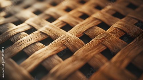 Abstract Basketweave Texture: The Fusion of Natural Materials and Contemporary Design Aesthetics photo