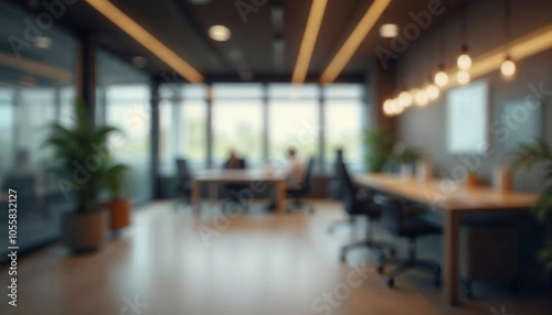 motion blur background of modern office interior design contemporary workspace for creative business defocus long exposure shake jerk