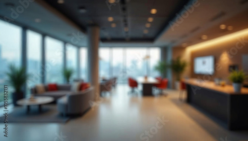 motion blur background of modern office interior design contemporary workspace for creative business defocus long exposure shake jerk