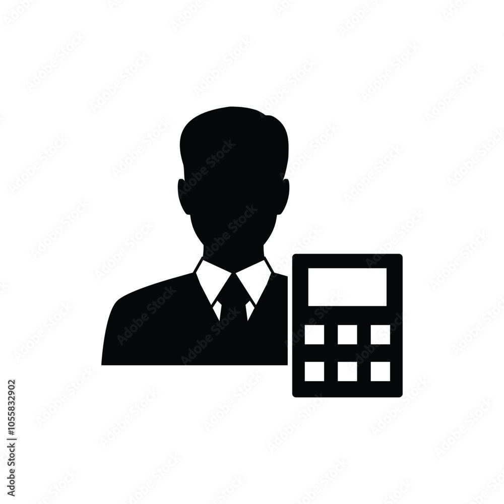 Businessman icon. man silhouette. Businessman in suit Businessman icon. man silhouette. Businessman in suit