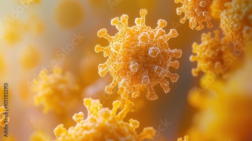 Yellow Virus Visualization in Detailed Representation