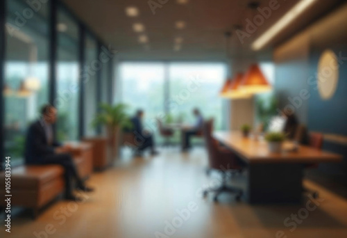 Wallpaper Mural motion blur background of modern office interior design contemporary workspace for creative business defocus long exposure shake jerk Torontodigital.ca