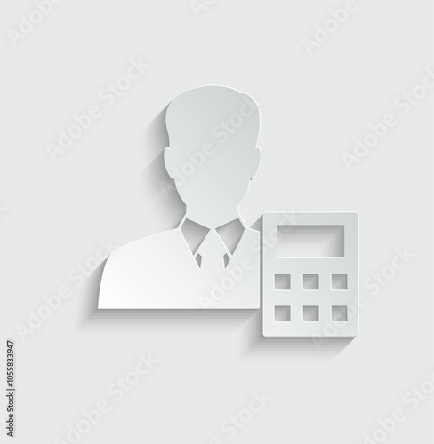 Businessman icon. man silhouette. Businessman in suit