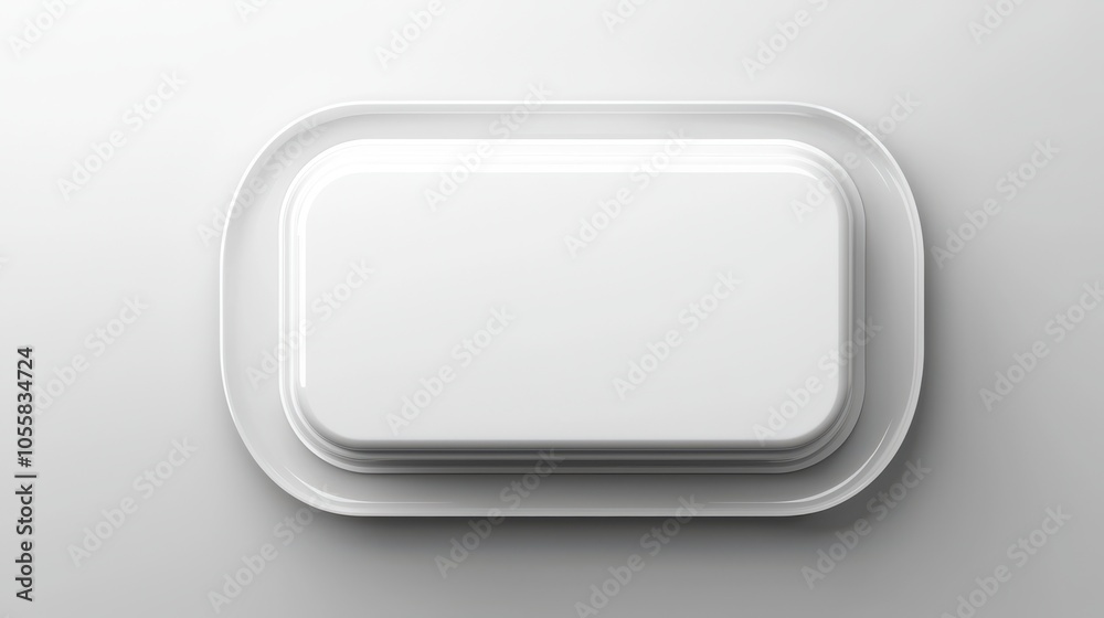 This top view showcases a white candy stick on a vibrant blue background, emphasizing minimalist design. The foil packaging is simple, with no graphics, and the stick's lifted corner adds a 3D effect, This top view showcases a white candy stick on a vibrant blue background, emphasizing minimalist design. The foil packaging is simple, with no graphics, and the stick's lifted corner adds a 3D effect,