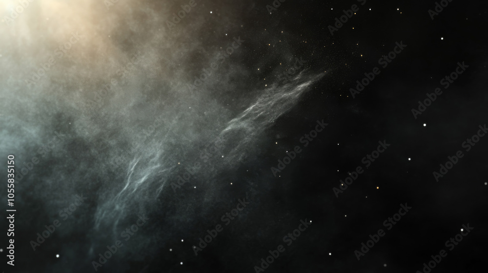 Dust on black background