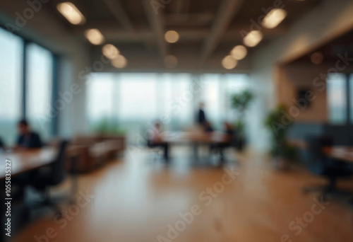 motion blur background of modern office interior design contemporary workspace for creative business defocus long exposure shake jerk