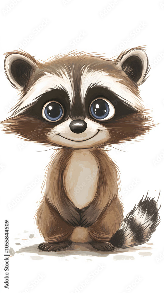 Cute cartoon raccoon Cute cartoon raccoon