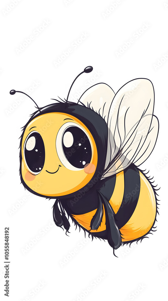 Obraz premium Cheerful cartoon bee