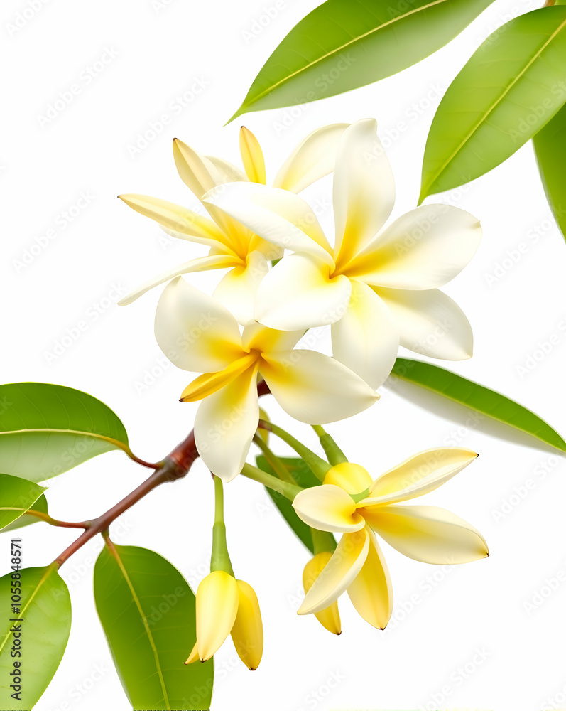 Obraz premium frangipani flower isolated on white