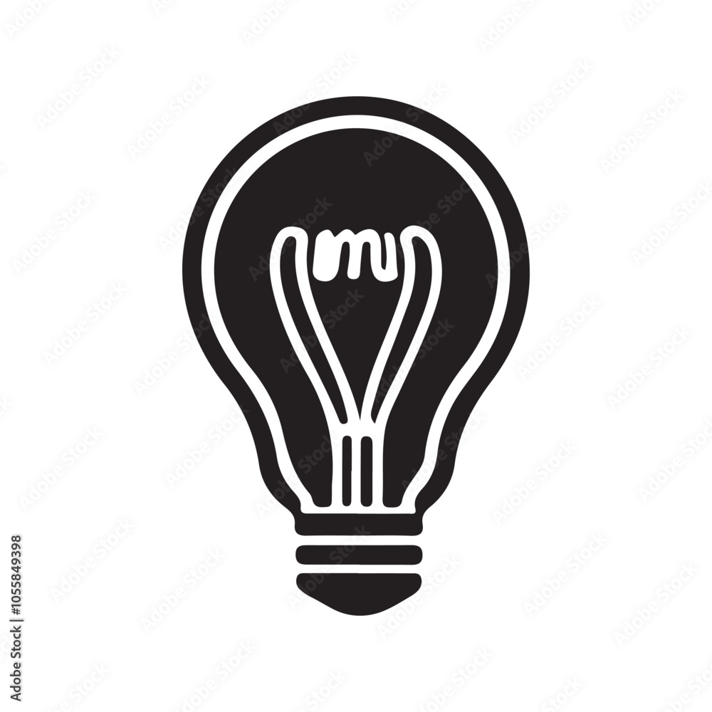 Black silhouette lamp icon vector on white background Black silhouette lamp icon vector on white background
