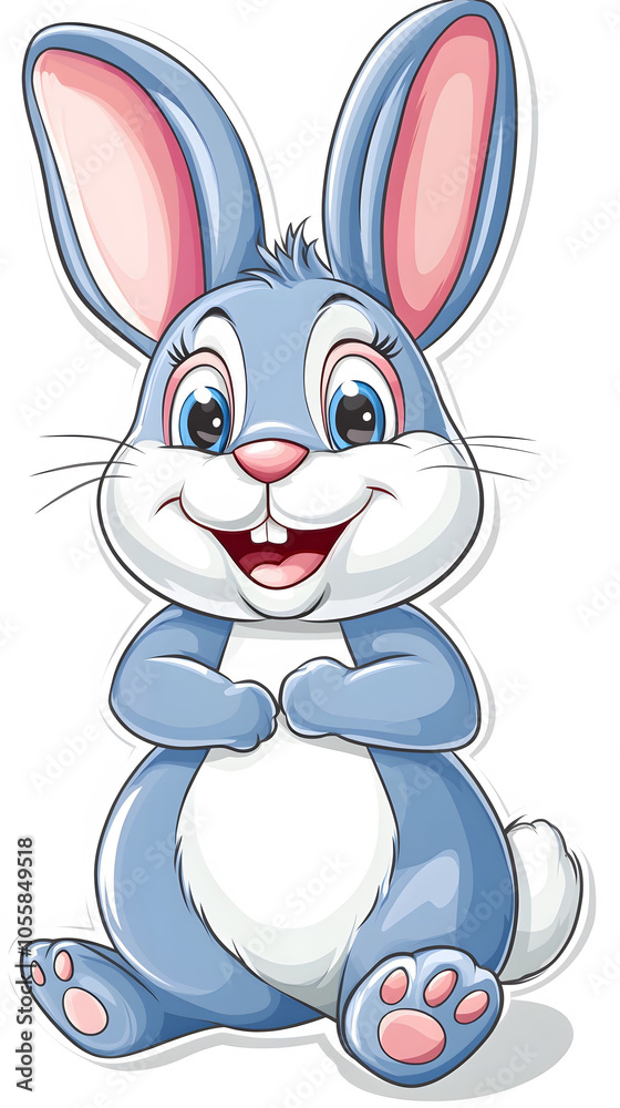 Happy blue bunny Happy blue bunny