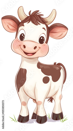 Happy cartoon cow