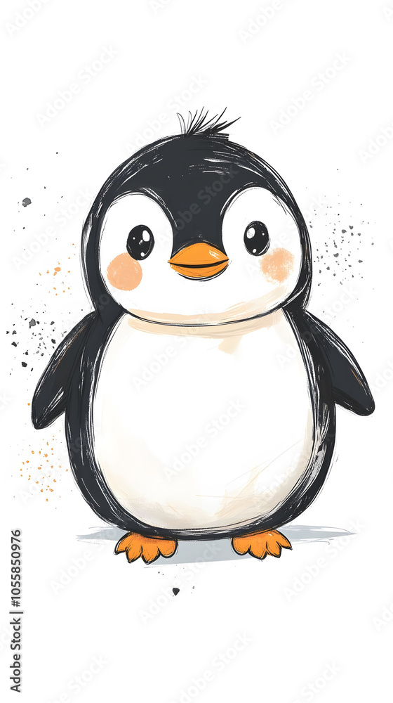 Fototapeta premium Cute penguin illustration
