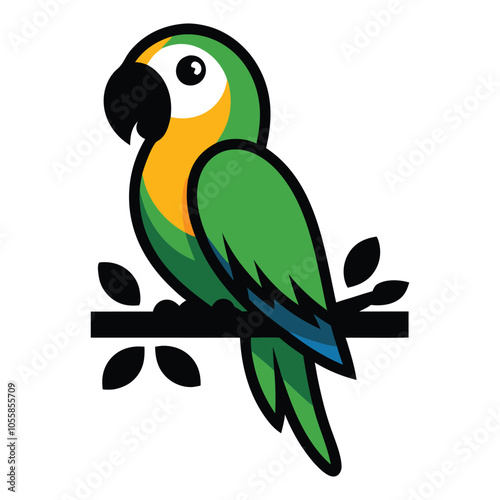 parrot on branch