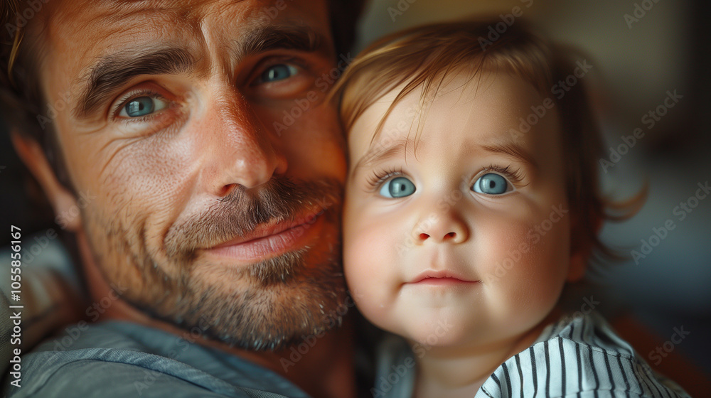 Cute portrait of a young dad with his young son in his arms. Cute portrait of a young dad with his young son in his arms.