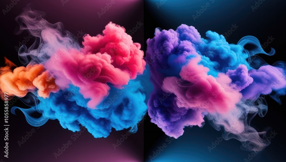 Motion Color drop in water, Ink swirling in, Colorful ink abstraction. Fancy Dream Cloud of ink under water