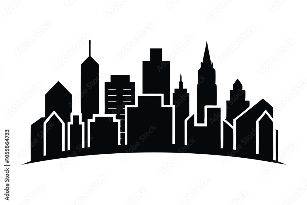 Obraz premium Urban skyline vector silhouette