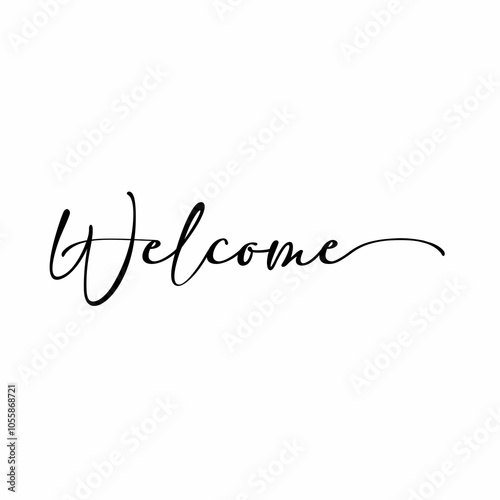 Welcome Typography Vector Shape