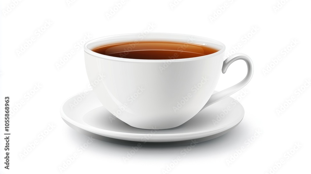 Isolated cup of tea on a white background Isolated cup of tea on a white background