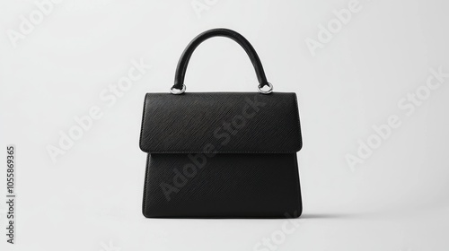 Little Black Female Bag Isolated On White Background