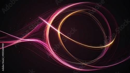 New Free Glowing shiny lines affect the vector background 