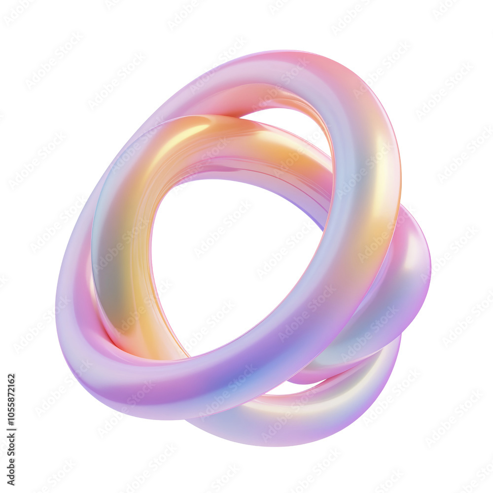 pink shaped ring tube holographic Iridescent 3d render icon isolated on transparent background cutout pink shaped ring tube holographic Iridescent 3d render icon isolated on transparent background cutout