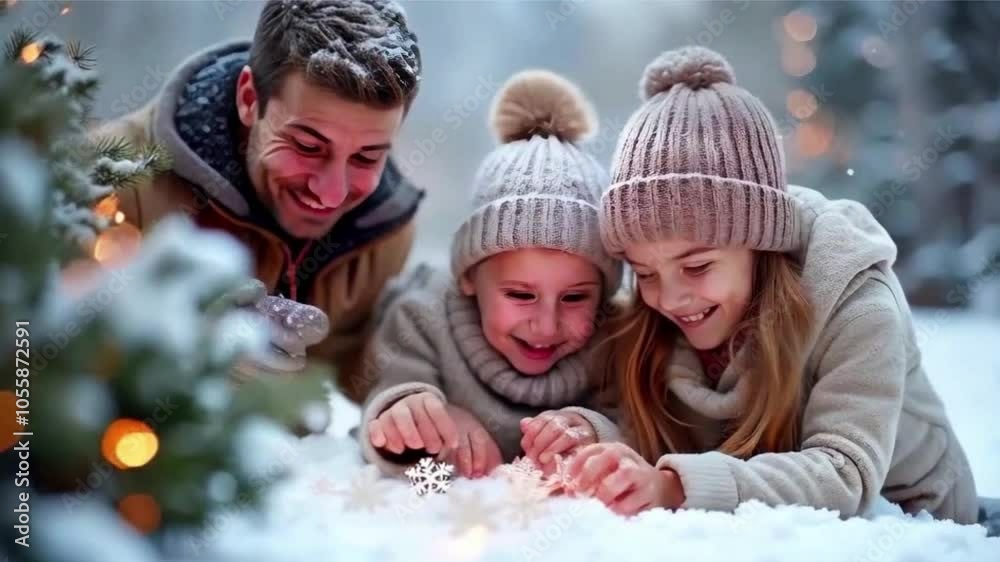 Christmas group of family