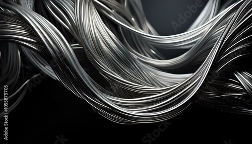 silver wires background metallic steel iron dynamic wavy waves wallpaper blur backdrop art artistic photo