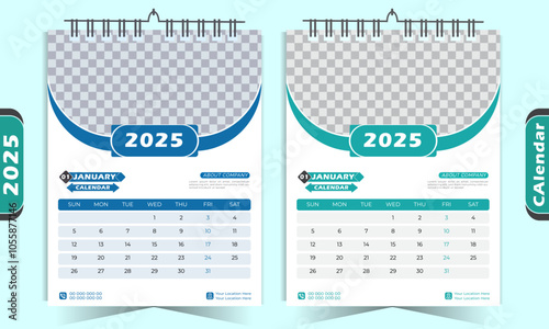  corporate calendar design template 2025 
