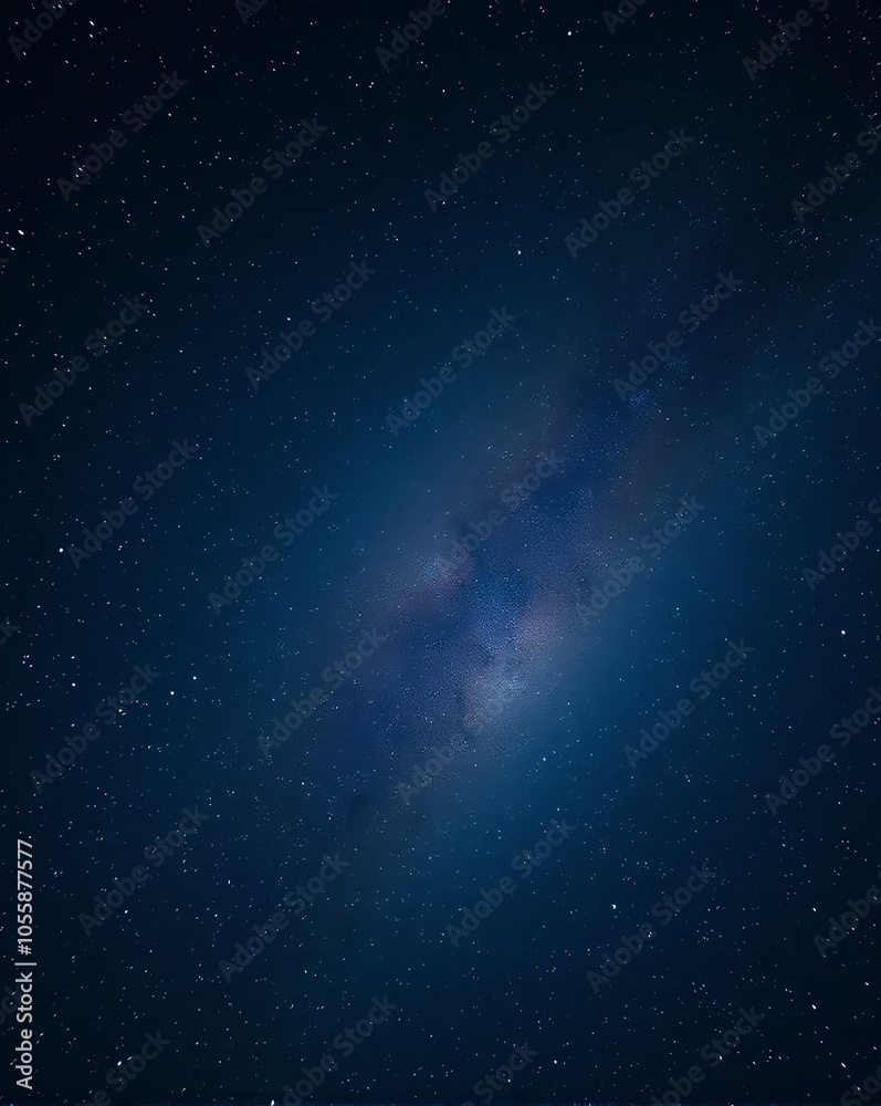 Fototapeta premium A breathtaking view of the Milky Way galaxy, stretching across a dark blue night sky