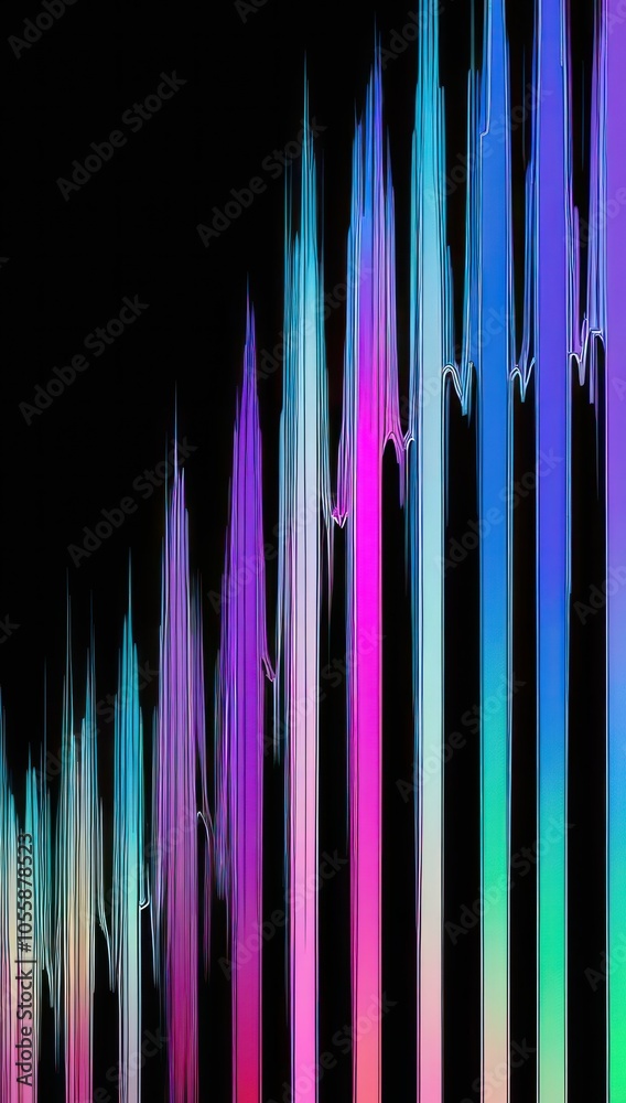 Multicolored sweeping sound wave illustration Multicolored sweeping sound wave illustration
