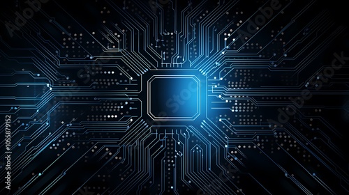 Futuristic digital cityscape with glowing lines and data servers