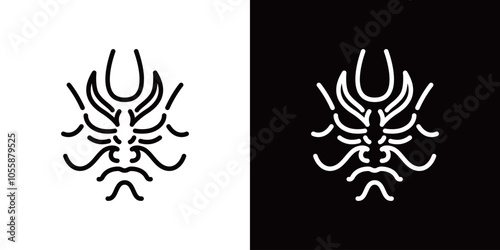 隈取のシンプルなアイコン